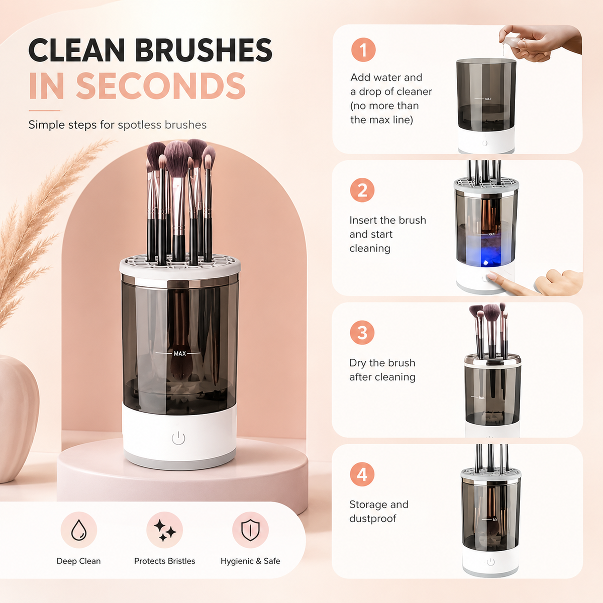 Beyond Radiance™ SpinClean Pro Electric Makeup Brush Cleaner